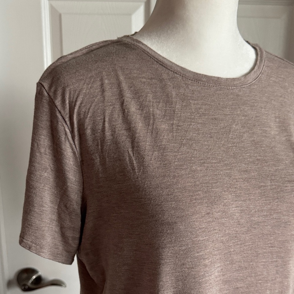 Nine West Taupe Short Sleeve Tee - Picture 2 of 9